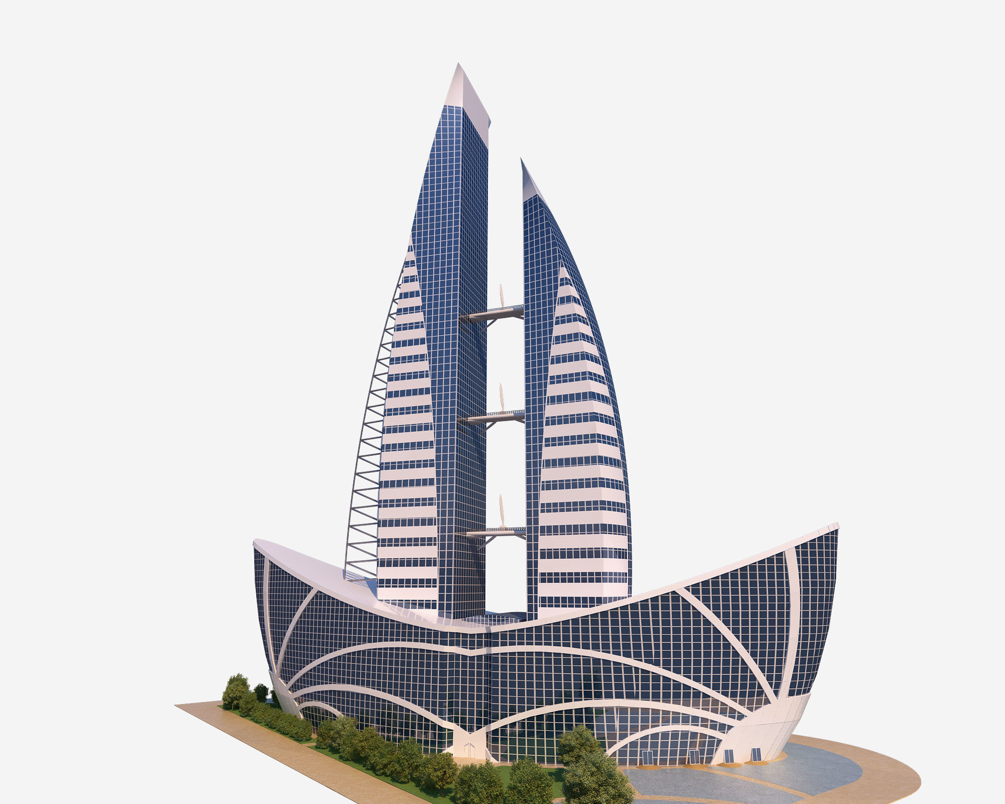 0123 - Boat Skyscraper - 2Ds Drawing - 3Ds Files 3D model_3