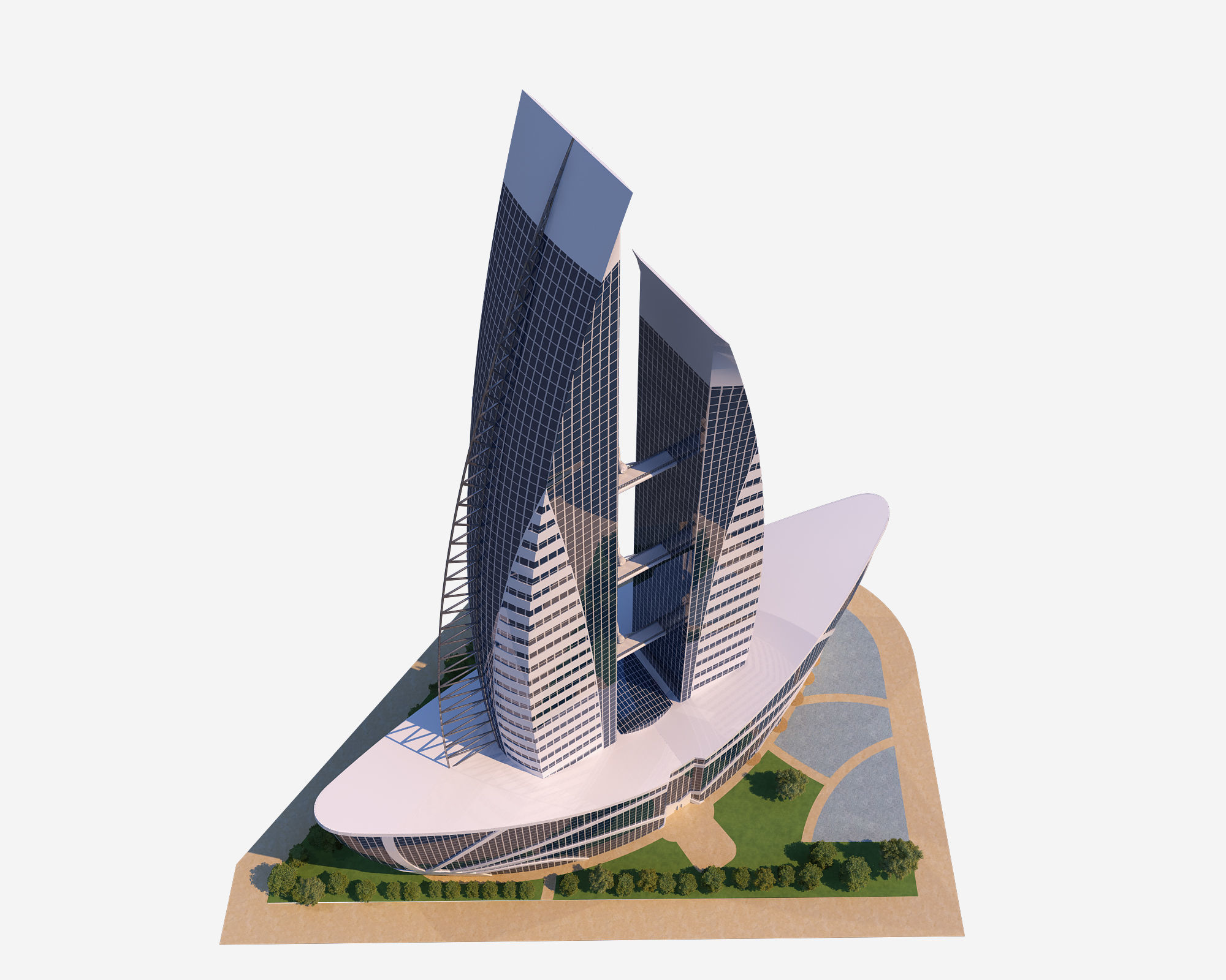 0123 - Boat Skyscraper - 2Ds Drawing - 3Ds Files 3D model_4