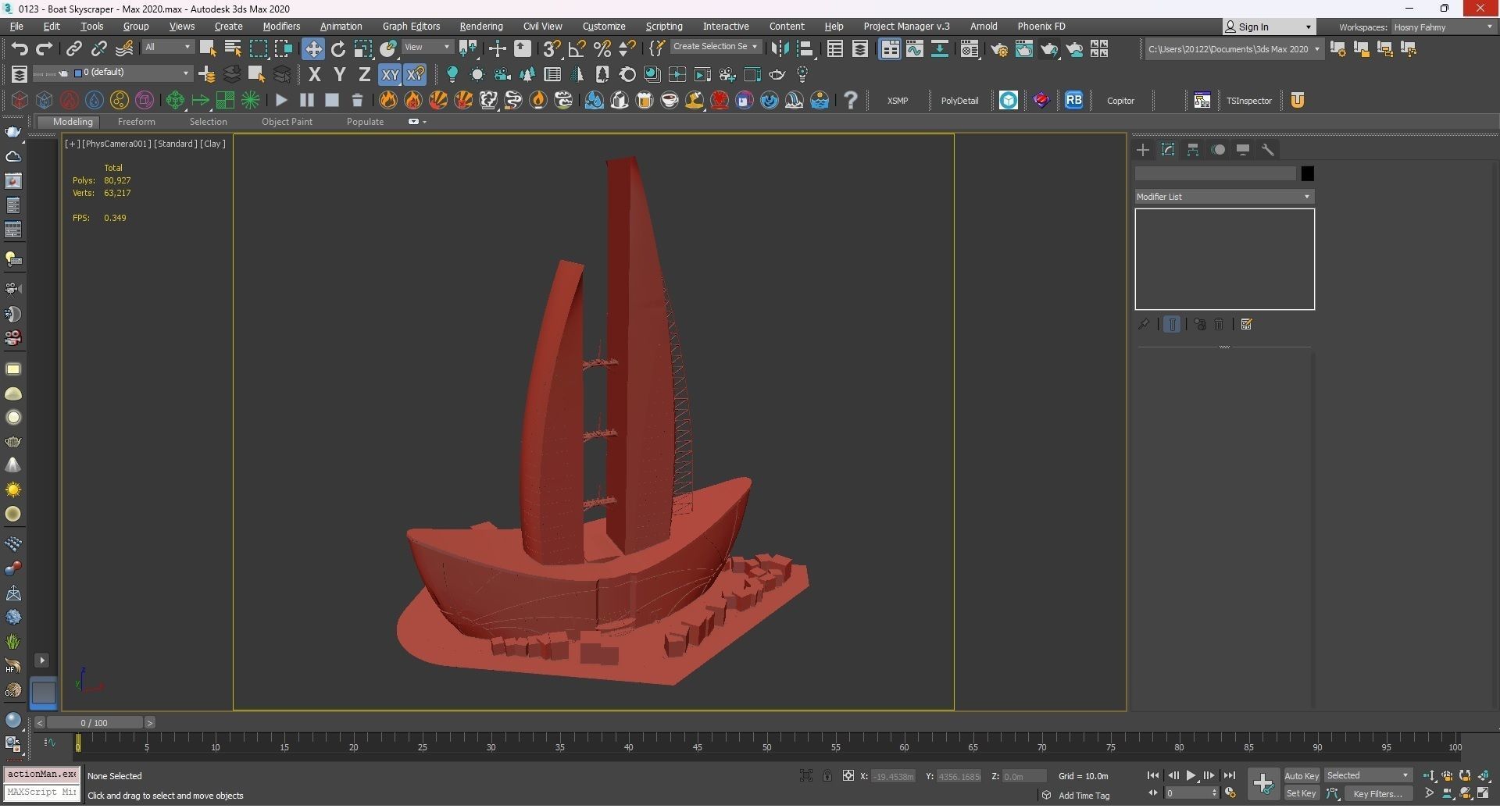 0123 - Boat Skyscraper - 2Ds Drawing - 3Ds Files 3D model_24