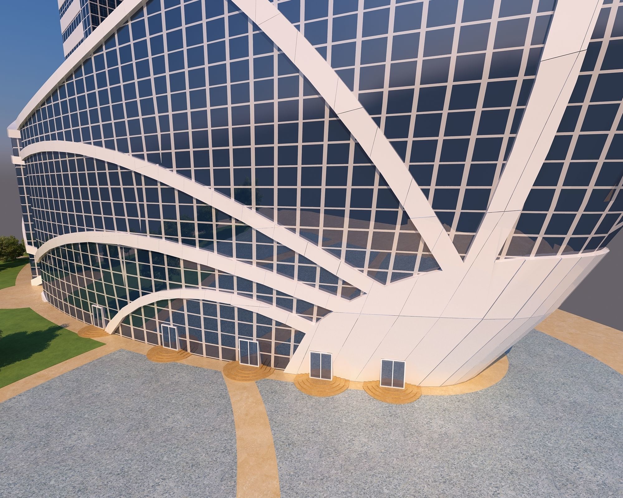 0123 - Boat Skyscraper - 2Ds Drawing - 3Ds Files 3D model_9