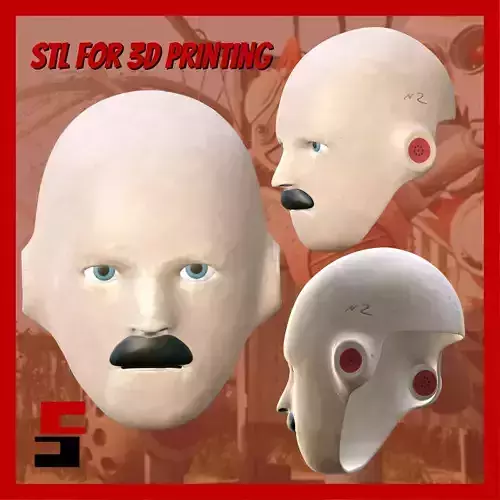 Atomic Heart VOV-A6 Robot Mask Face Cosplay  3D print model