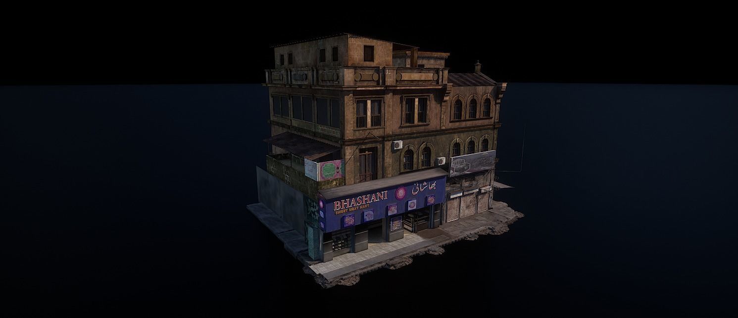 BURNSROAD BHASHANI OLD BUILDING 3D model_4