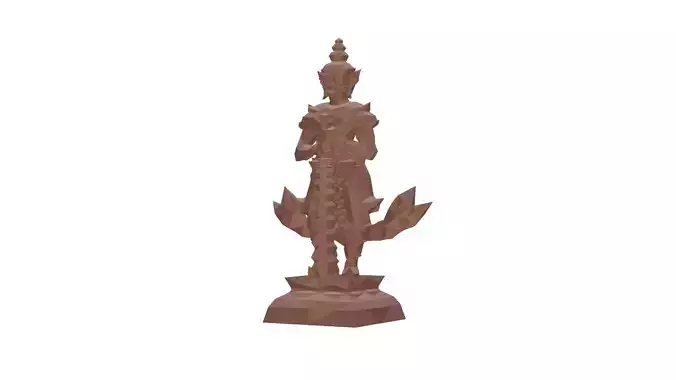 Vessavana Lowpoly 3D buddha statue
