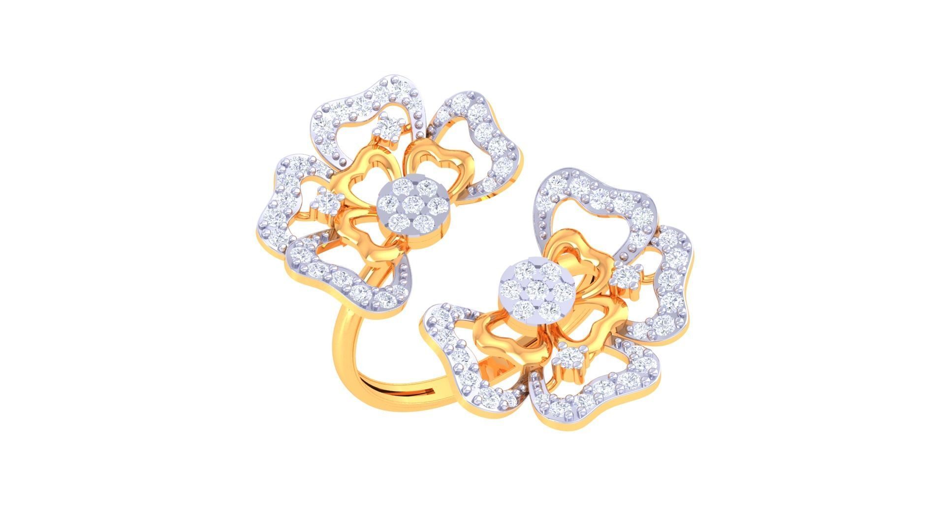 Open End Fancy Stylish Ring 3dm STL OBJ FBX Renders Details 3D print model_2