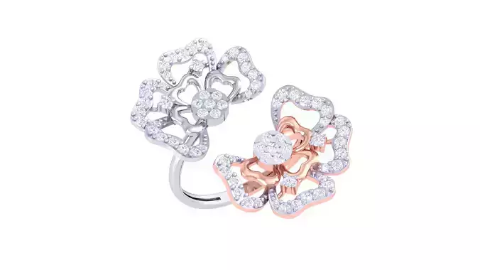 Open End Fancy Stylish Ring 3dm STL OBJ FBX Renders Details 3D print model