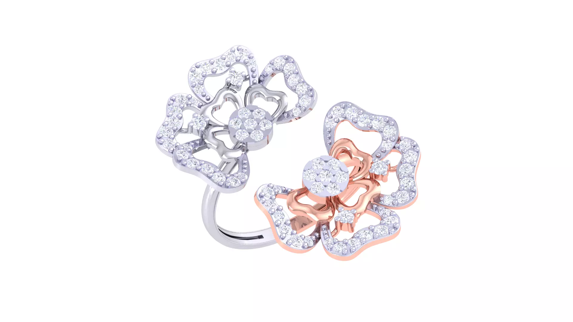 Open End Fancy Stylish Ring 3dm STL OBJ FBX Renders Details 3D print model_0