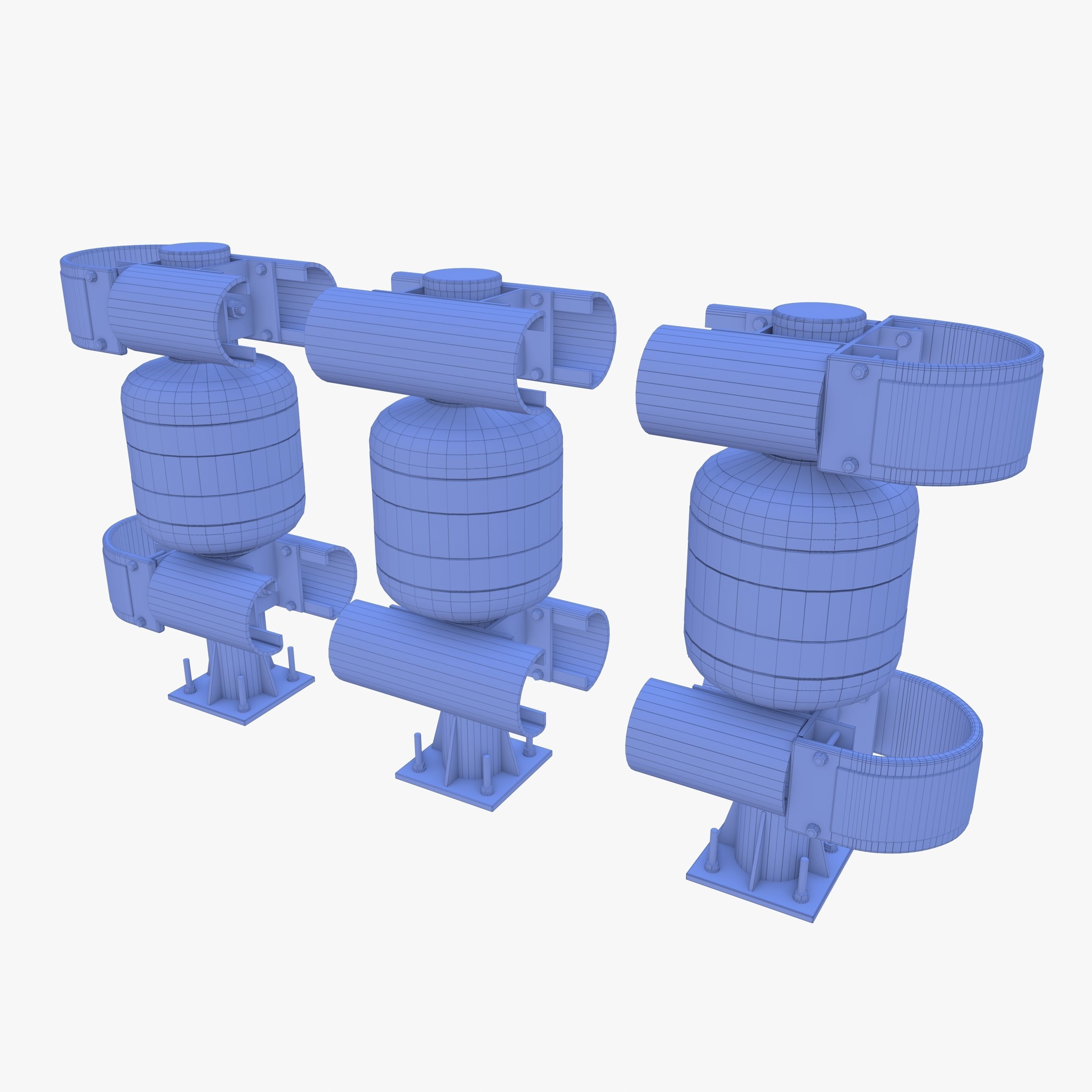 Tileable rolling barrier v2 weathered 3D model_15