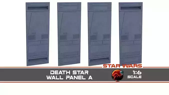 Death Star Wall Panel - A - 1-6 scale Hottoys  Free 3D print model