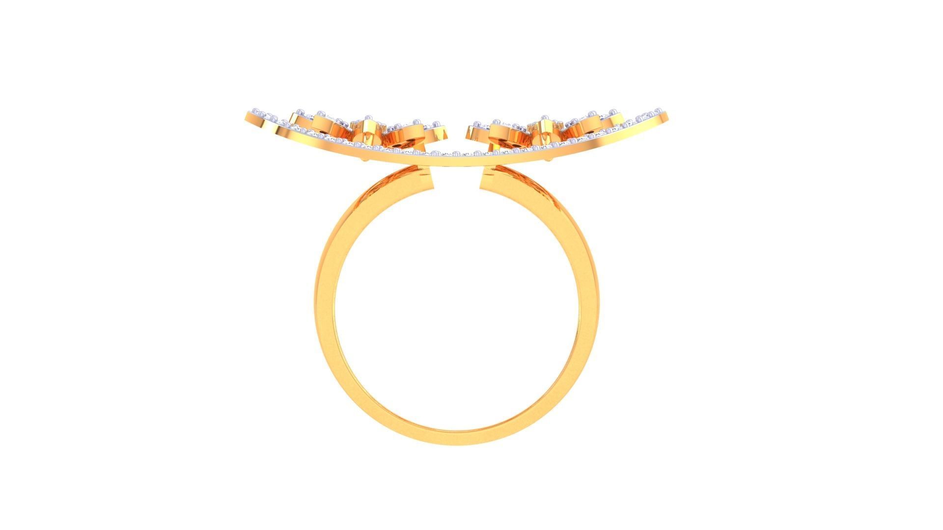 Women Fancy Stylish Flower Ring 3dm STL OBJ FBX Renders Details 3D print model_4