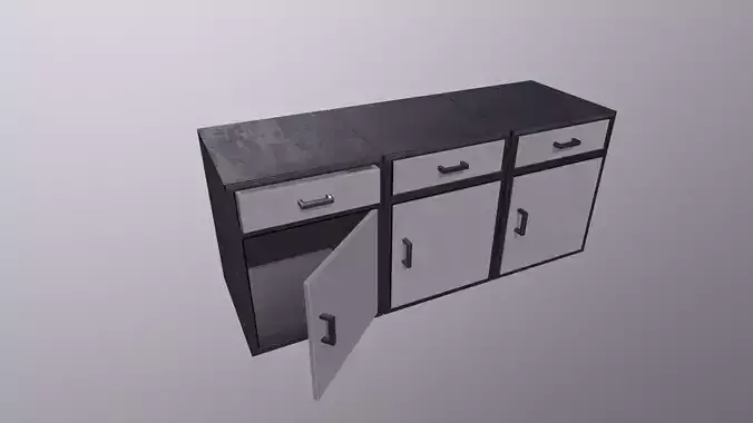 Cupboards cabinet with two doors and drawers