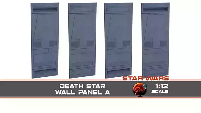 Death Star Wall Panel - A - 1-12 scale Blackseries  Free 3D print model