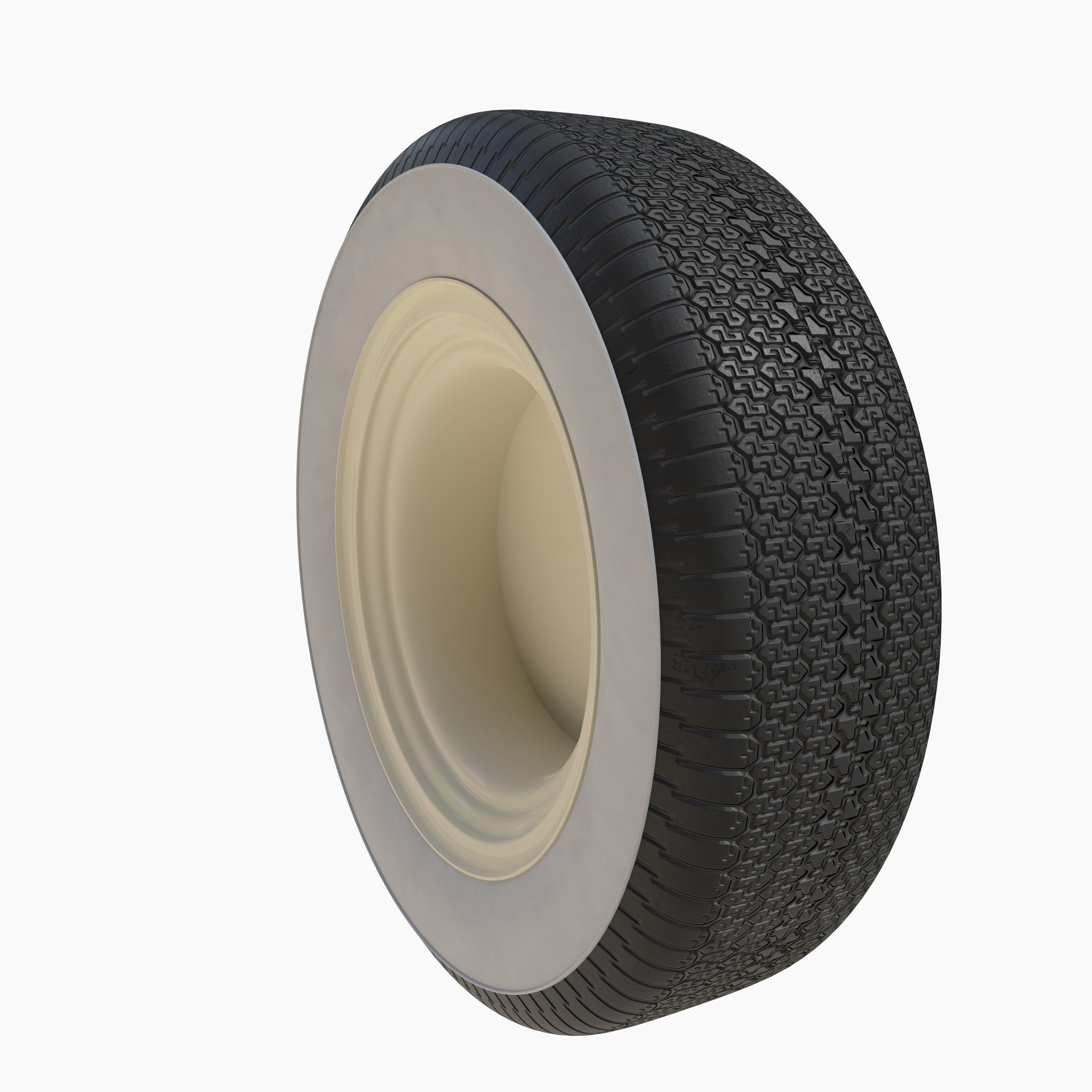 Generic 50s sedan wheel 3D model_7