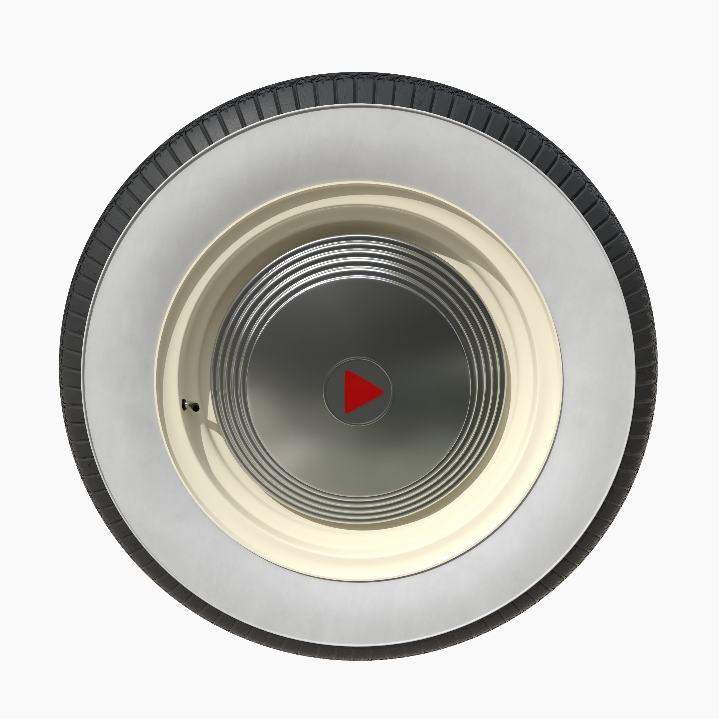 Generic 50s sedan wheel 3D model_1