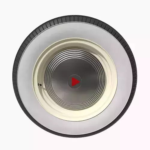 Generic 50s sedan wheel 3D model 2