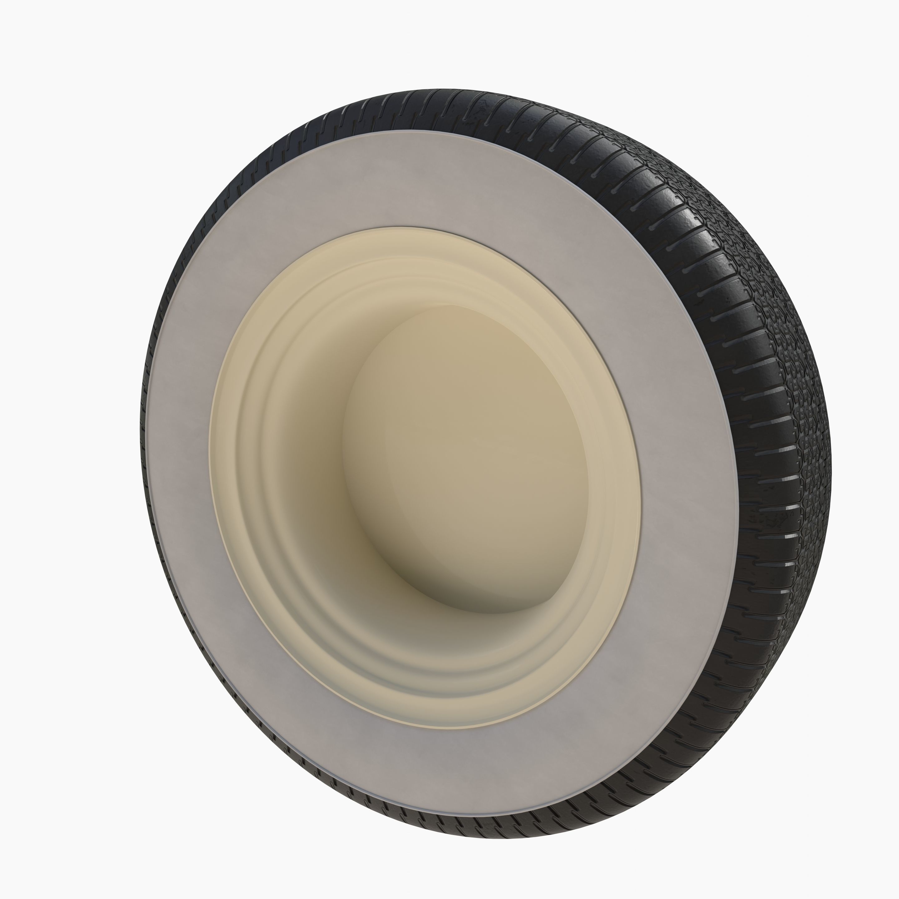 Generic 50s sedan wheel 3D model_6