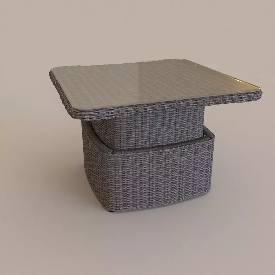 HESPERIDE TABLE DE SALON DE JARDIN RELEVABLE MOREA TERRE D OMBRE 3D model_0