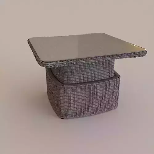 HESPERIDE TABLE DE SALON DE JARDIN RELEVABLE MOREA TERRE D OMBRE 3D model