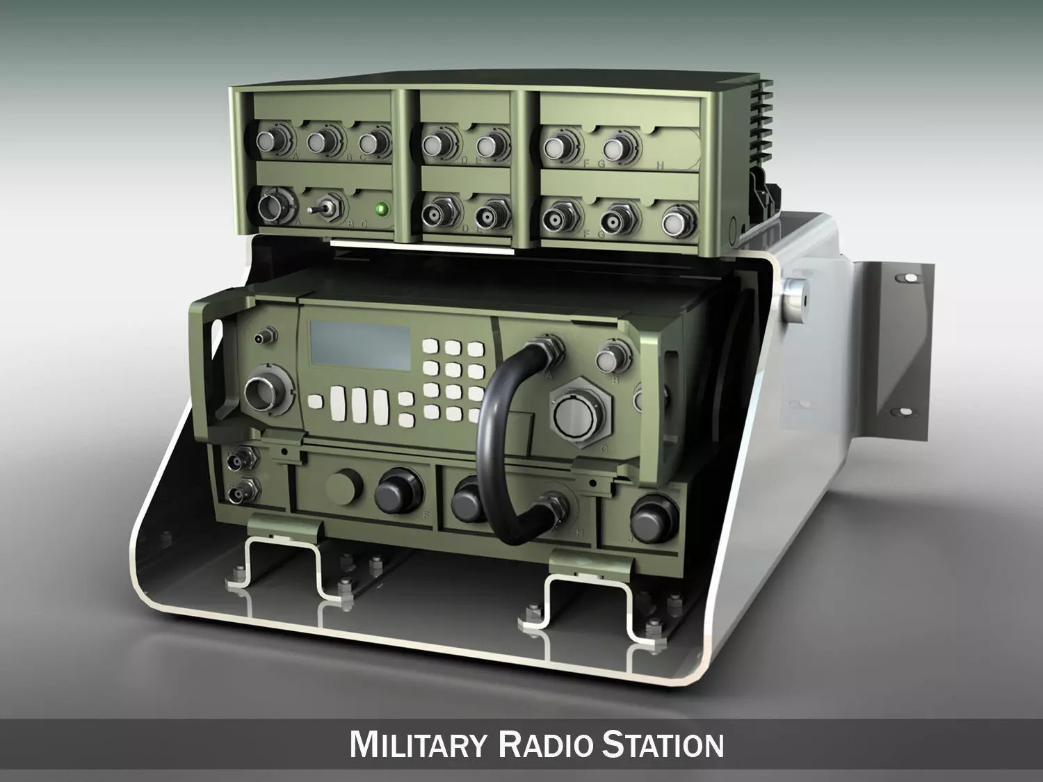 VHF Military radio station 3D model