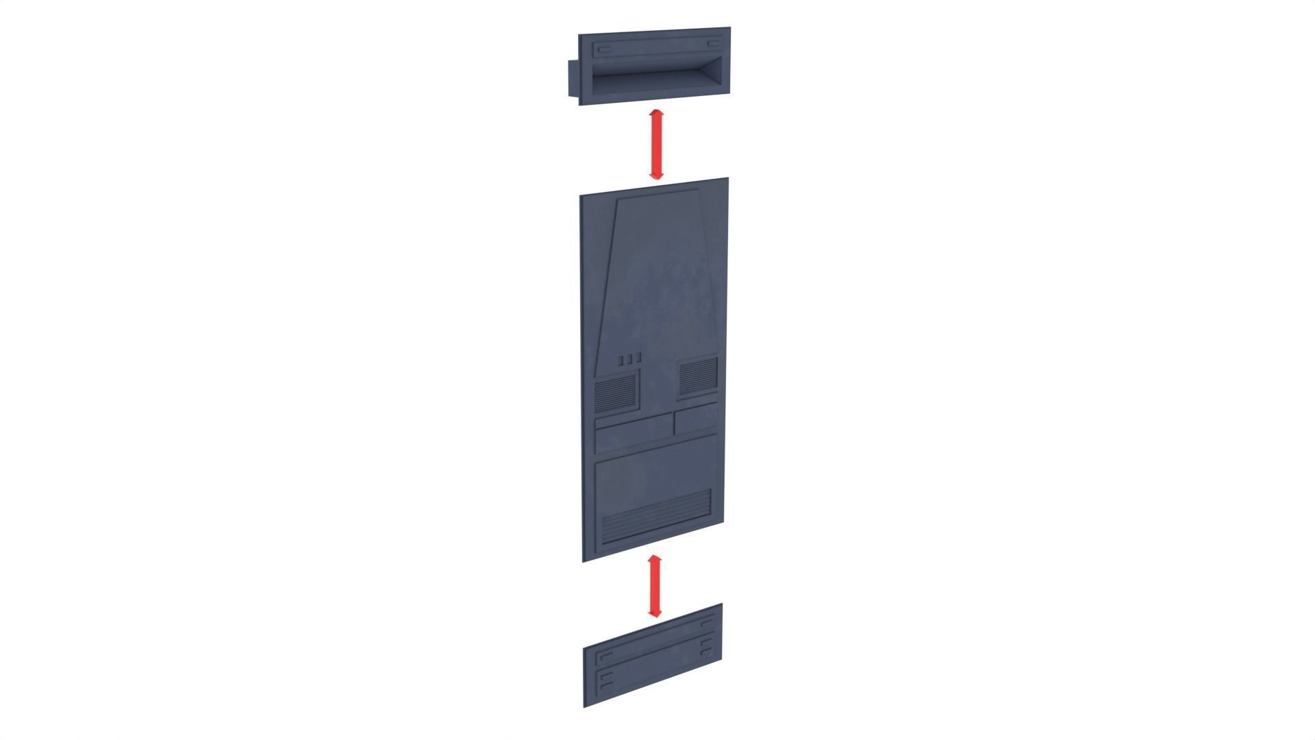 Death Star Wall Panel - A - 1-18 scale Kenner Hasbro Free 3D print model_7