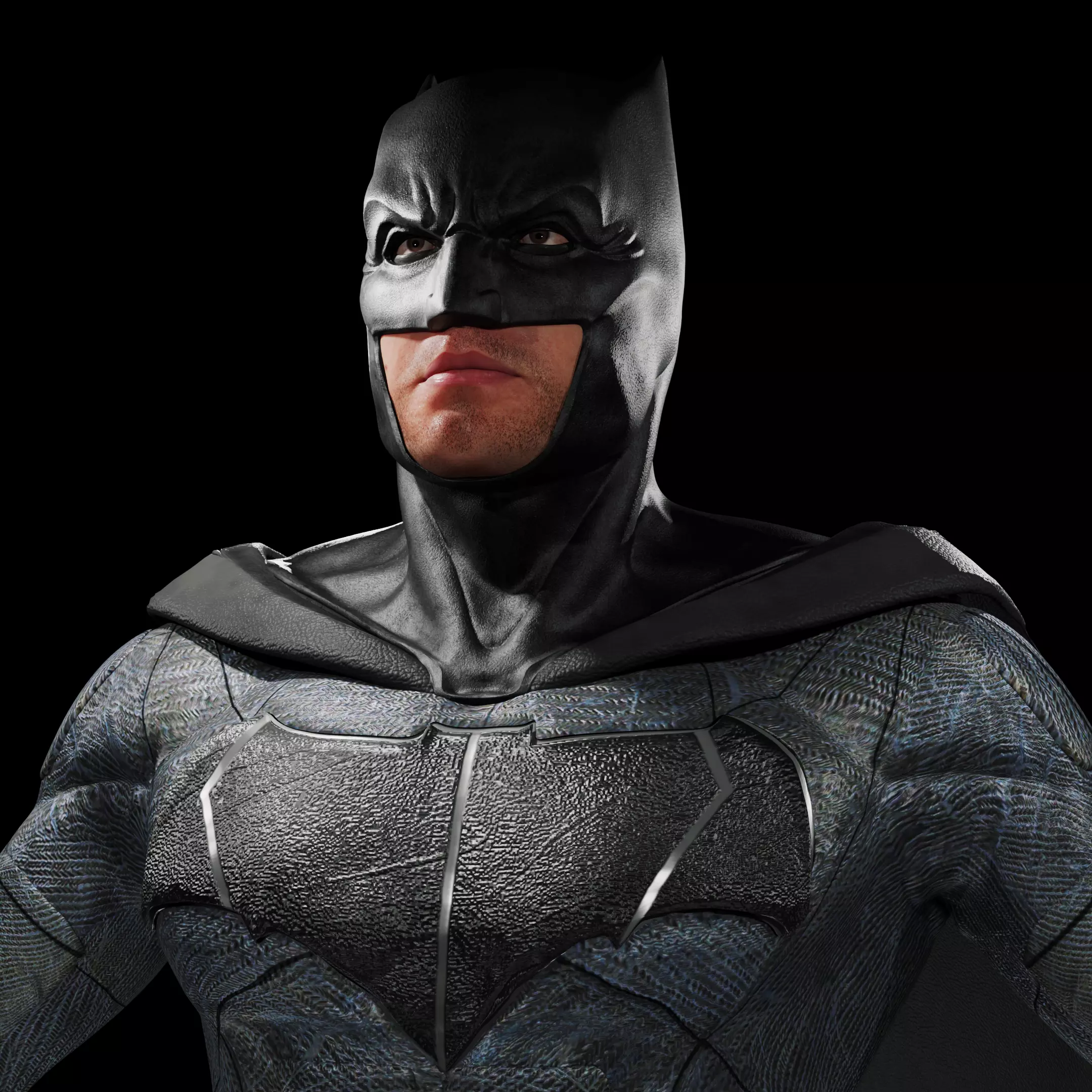 Batman Ben Affleck Rigged 3D model Justice League ZSJL 3D model_0