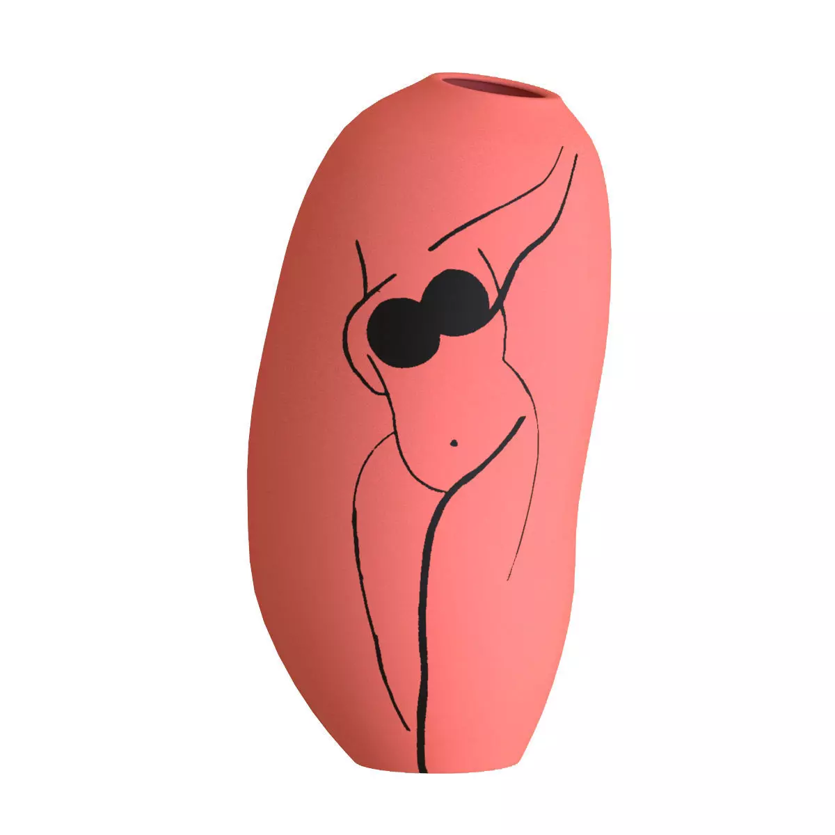 perla vase en gres rouge avec motif by f jacques 3D model_0