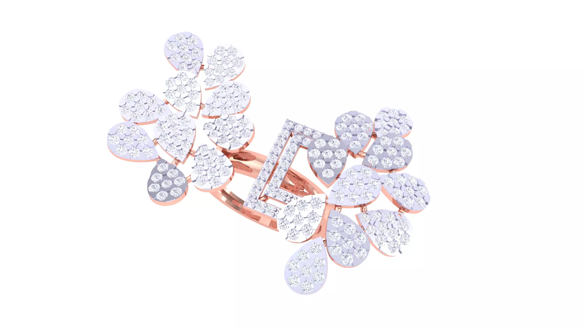 Open End Fancy Stylish Ring 3dm STL OBJ FBX Renders Details 3D print model_0