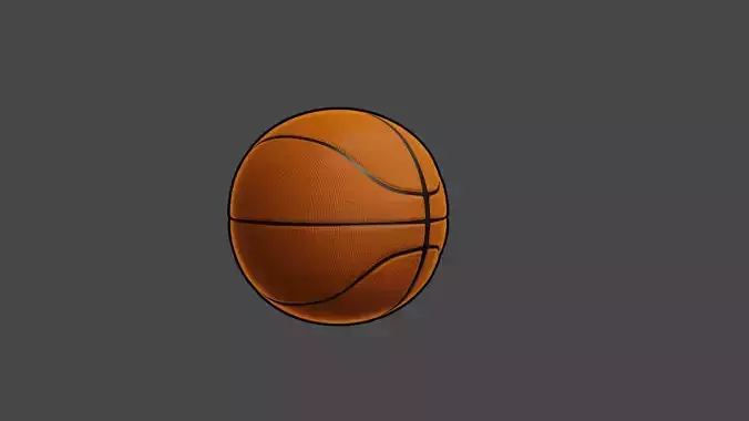 Cartoon Basketball ball rigged 3D Model Blender