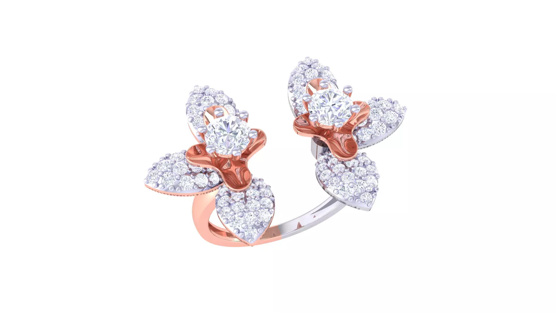 Open End Fancy Stylish Ring 3dm STL OBJ FBX Renders Details 3D print model_0