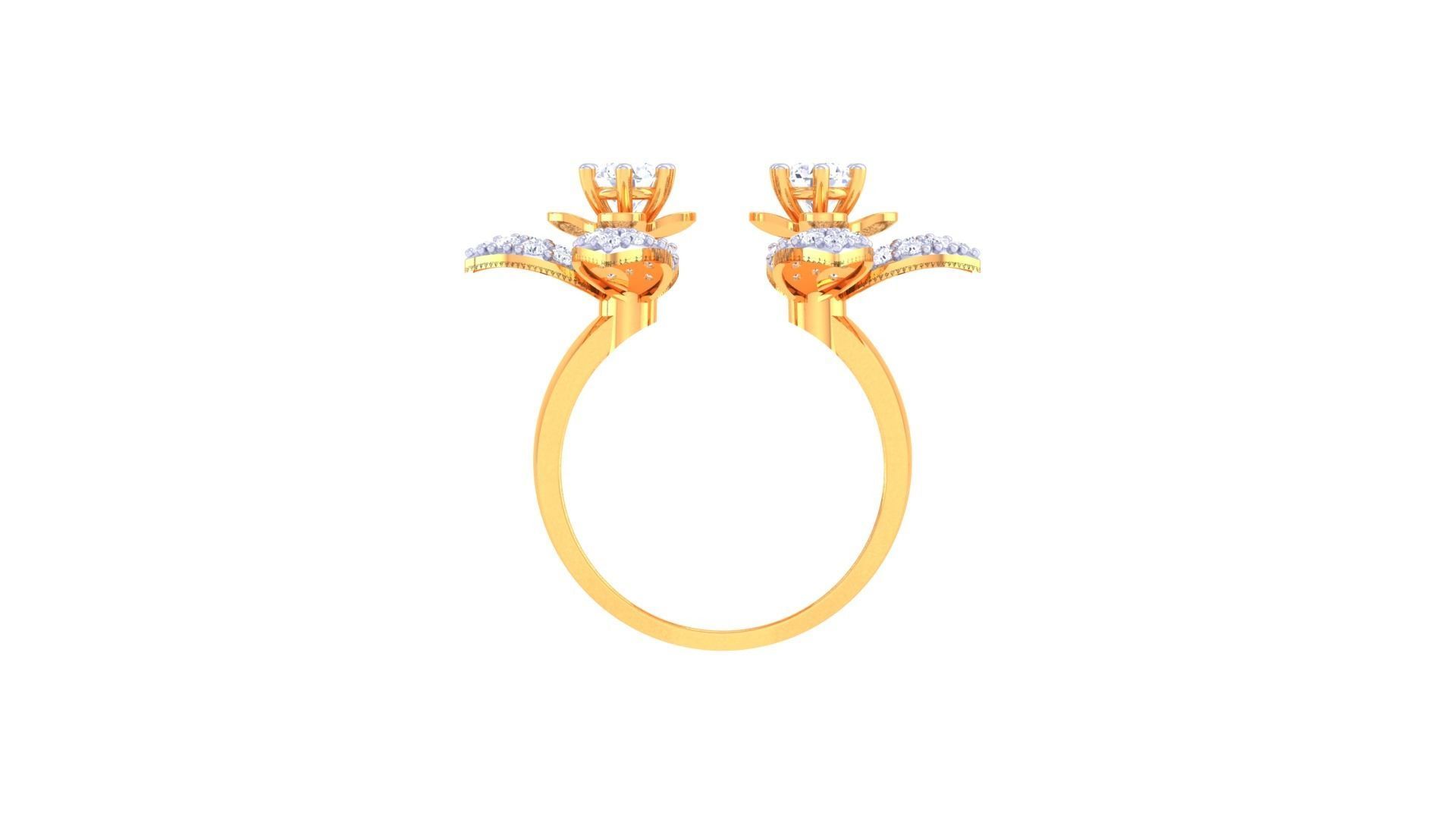 Open End Fancy Stylish Ring 3dm STL OBJ FBX Renders Details 3D print model_4