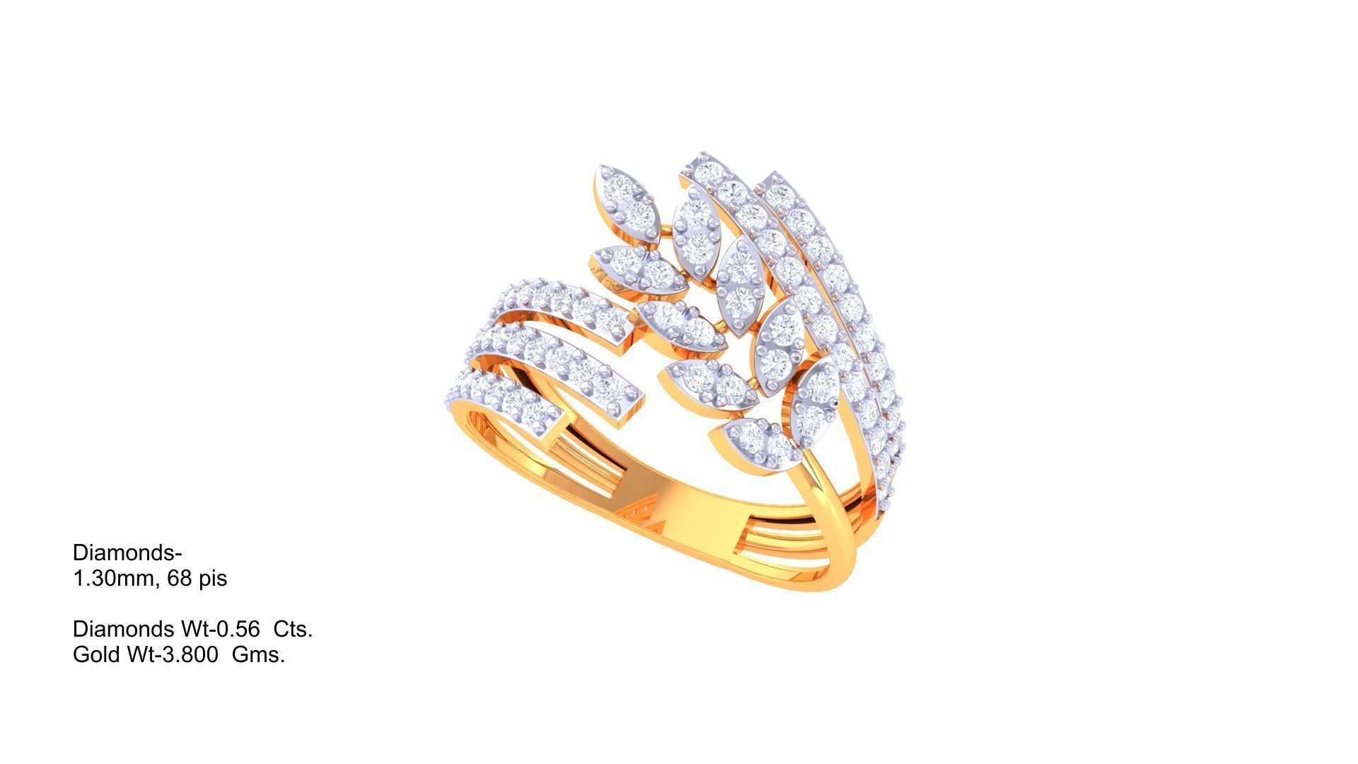 Women Fancy Stylish Flower Ring 3dm STL OBJ FBX Renders Details 3D print model_1