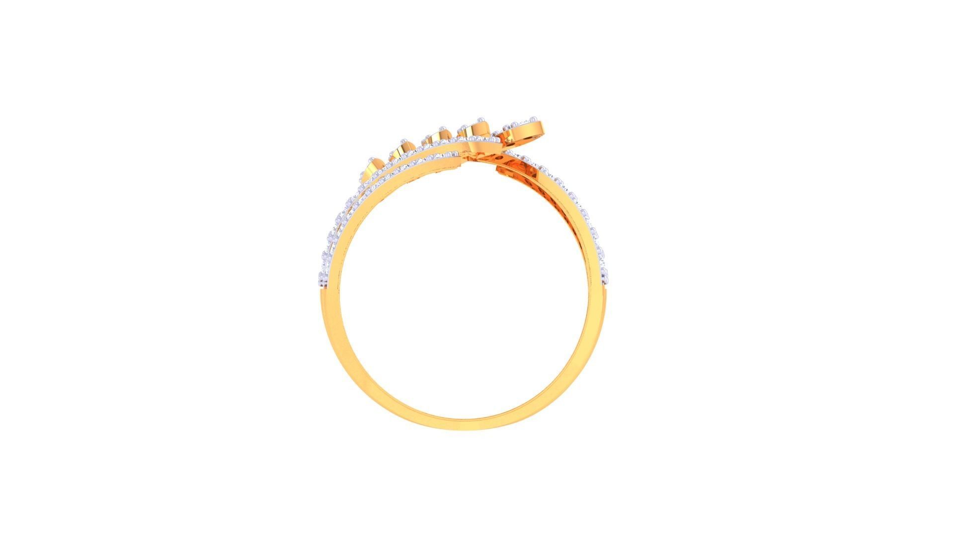 Women Fancy Stylish Flower Ring 3dm STL OBJ FBX Renders Details 3D print model_4