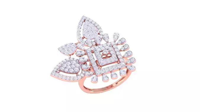 Women Fancy Stylish Ring 3dm STL OBJ FBX Renders Details