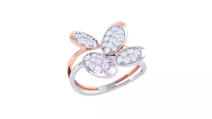 Women Fancy Stylish Flower Ring 3dm STL OBJ FBX Renders Details