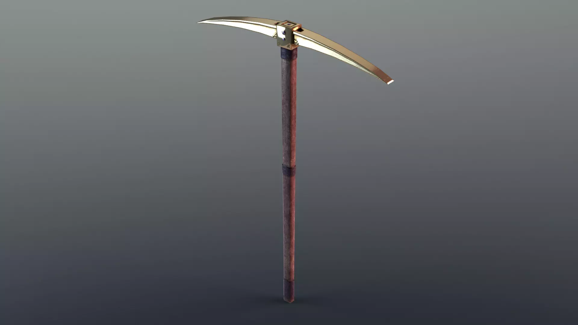 Pickaxe - Gold Low-poly 3D model