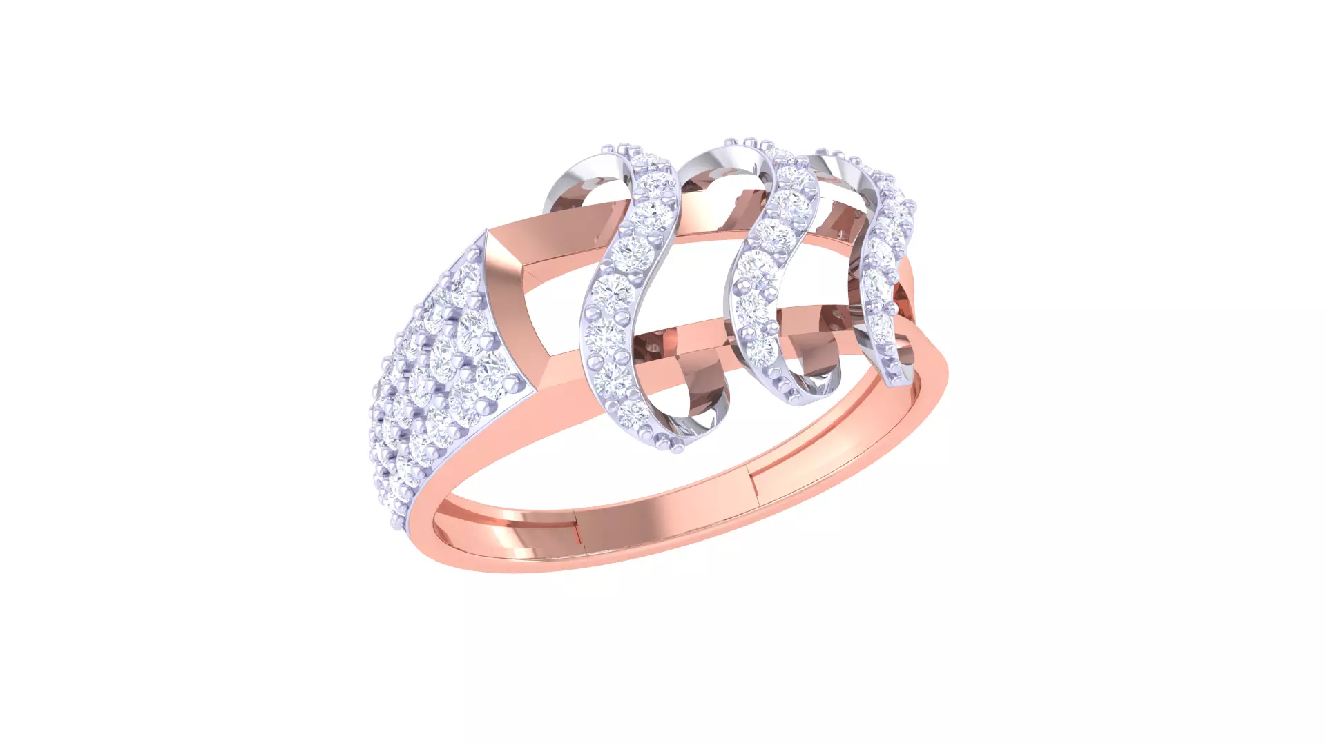 Women Fancy Stylish Ring 3dm STL OBJ FBX Renders Details 3D print model_0