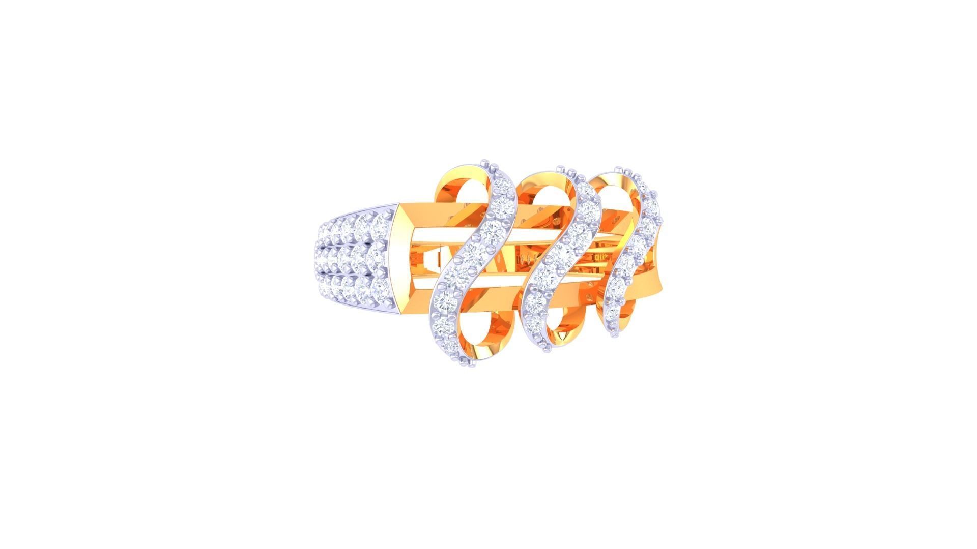 Women Fancy Stylish Ring 3dm STL OBJ FBX Renders Details 3D print model_3