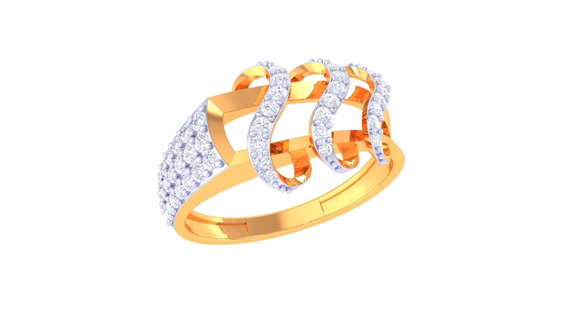 Women Fancy Stylish Ring 3dm STL OBJ FBX Renders Details 3D print model_2