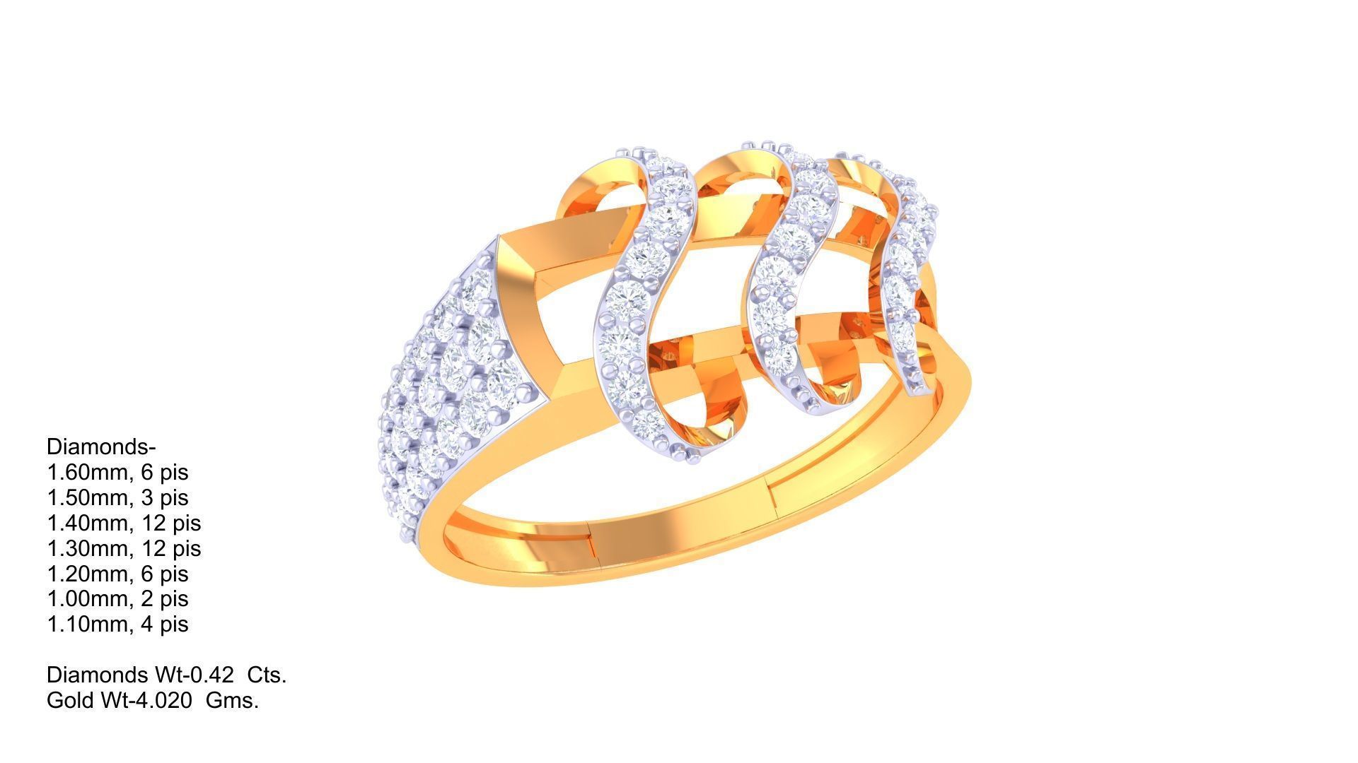 Women Fancy Stylish Ring 3dm STL OBJ FBX Renders Details 3D print model_1