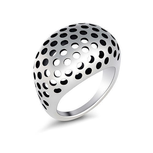 Domed holey ring 3D print model