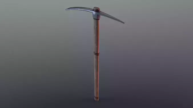 Pickaxe - Iron Low-poly 3D model