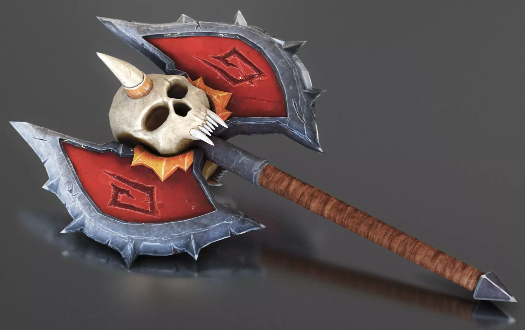 WoW Battle Axe Horde 3D model_0