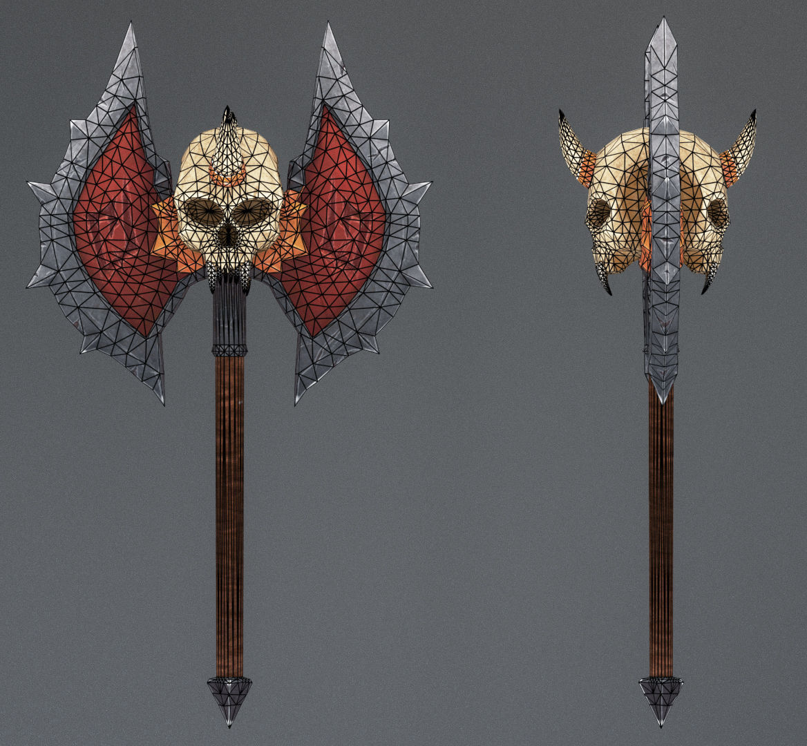 WoW Battle Axe Horde 3D model_4