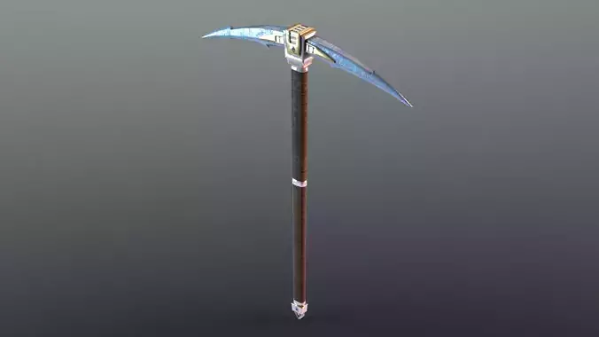 Pickaxe - Mithril Low-poly 3D model