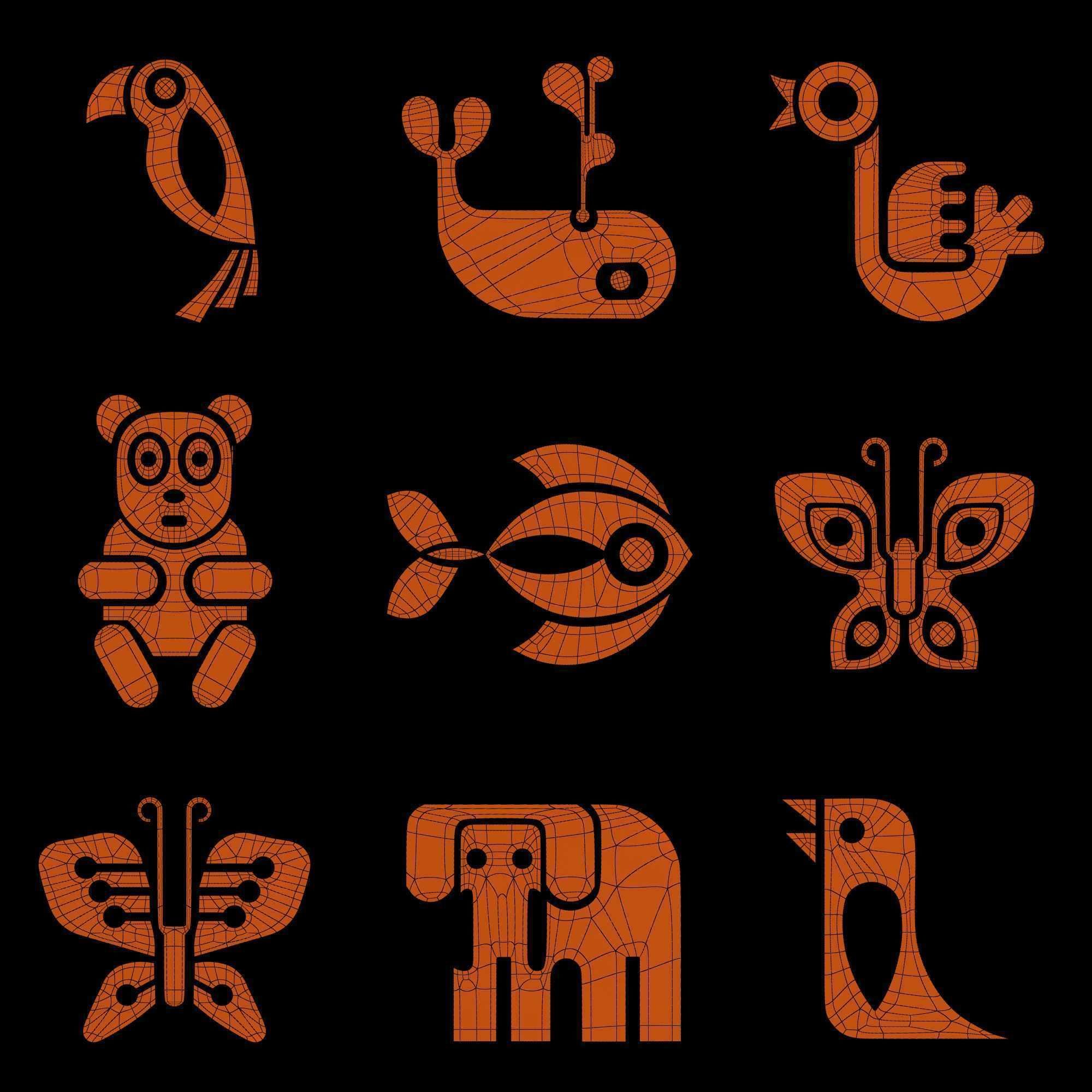 Symbols part n3 3D model_11