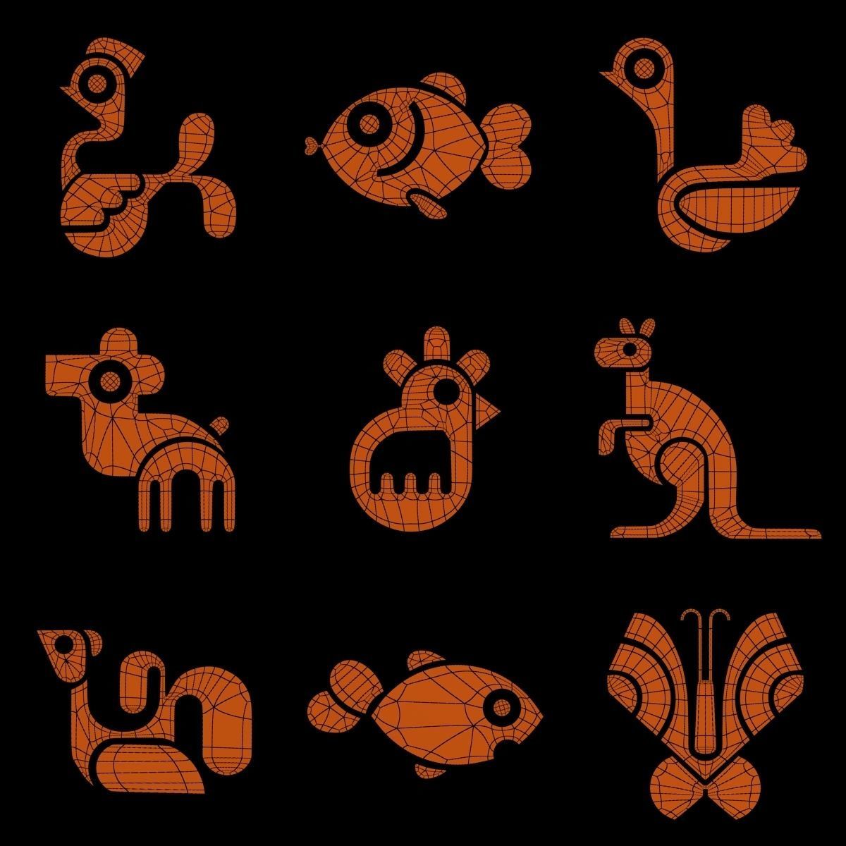 Symbols part n3 3D model_9