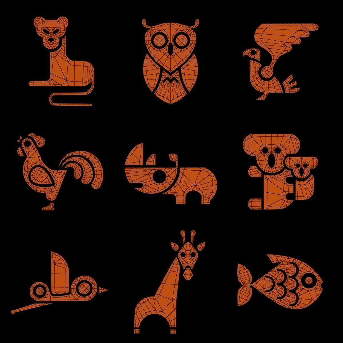 Symbols part n3 3D model_12