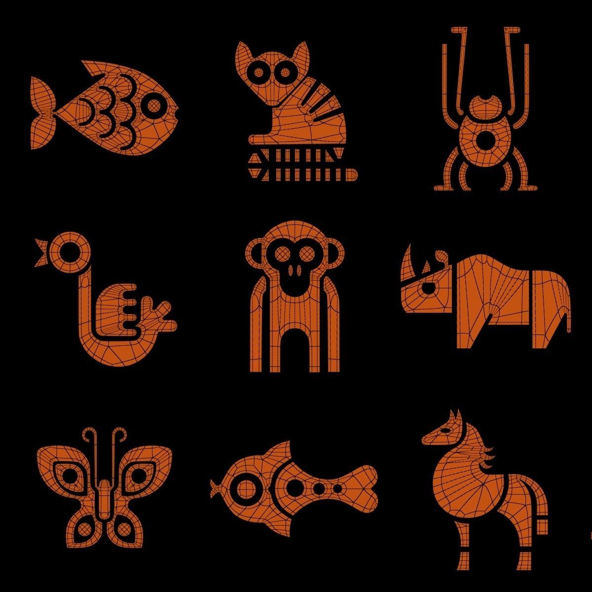 Symbols part n3 3D model_13