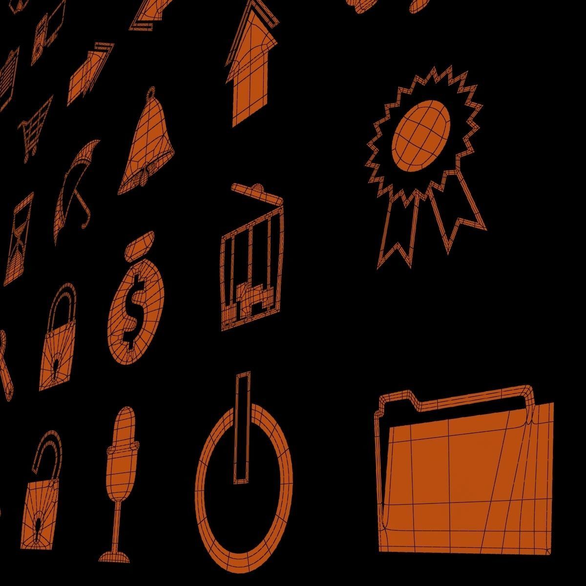 Symbols part n4 3D model_9