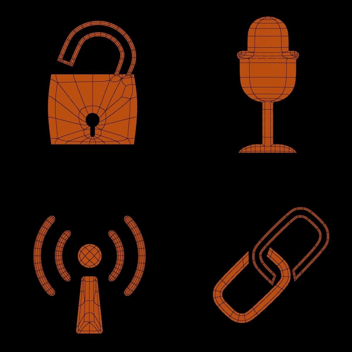 Symbols part n4 3D model_15