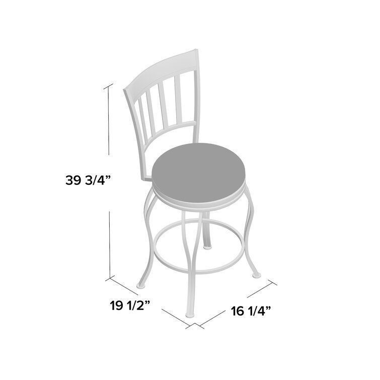 Capitol Swivel Bar Stool 3D model_1